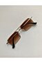 Brown Gold Square Glasses - 3
