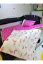 12 Piece Baby Sleeping Set with Mosquito Net for 70x110 Park Crib - Pink Crescent Star Pattern (Excluding Crib) - 2