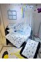 12 Piece Baby Sleeping Set with Mosquito Net for 70x110 Park Crib - Blue Crescent Star Pattern (Excluding Crib) - 6