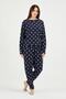 Interlock O Neck Star Patterned Long Sleeve Pajama Set - 6