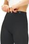 High Waist Ribbed Leggings / Black Ribbed Leggings - 4