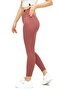 High Waist Ribbed Leggings / Ribbed Dusty Rose Leggings - 5