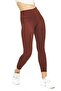 High Waist Ribbed Tights / Ribbed Brown Leggings - 3
