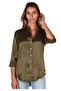 Women's Khaki Satin Shirt - 4