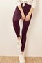 Women's Plum High Waist, Daily and Sports Use, Does Not Show Underwear, Shiny Disco Tights