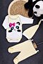 Panda Printed Baby Girl 3 Piece Set