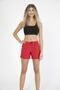 Women's Red Medium Length Quick Drying Swimsuit Swim Shorts with Two Side Pockets - 2