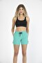 Women's Mint Medium Length Quick Drying Swimsuit Swim Shorts with Two Side Pockets