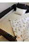 12 Piece Baby Sleeping Set with Mosquito Net for 70x110 Park Crib - Brown Crescent Star Pattern (Excluding Crib) - 2