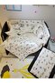 12 Piece Baby Sleeping Set with Mosquito Net for 70x110 Park Crib - Brown Crescent Star Pattern (Excluding Crib) - 5