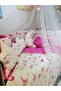 12 Piece Baby Sleeping Set with Mosquito Net for 70x110 Park Crib - Pink Crescent Star Pattern (Excluding Crib) - 6
