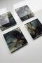 Glass Coaster| Set of 4 Stark Marble Look| 10cm X 10cm - 2