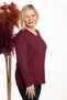Women's Burgundy V-Neck Mother Blouse - 2