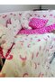 12 Piece Baby Sleeping Set with Mosquito Net for 70x110 Park Crib - Pink Crescent Star Pattern (Excluding Crib) - 3