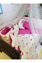 12 Piece Baby Sleeping Set with Mosquito Net for 70x110 Park Crib - Pink Crescent Star Pattern (Excluding Crib) - 4
