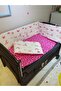 12 Piece Baby Sleeping Set with Mosquito Net for 70x110 Park Crib - Pink Crescent Star Pattern (Excluding Crib) - 7