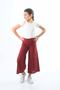 Girl's Flare Leg Elastic Waist Plain Comfortable Trousers - 2
