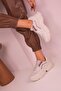 Beige-Brown Women's Sneaker 15765 - 2