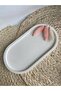 Decorative Concrete Tray Organizer, Presentation Matte White