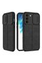 Galaxy A03S Case with Sliding Slide Camera Protection Leather Look Luxury Cover