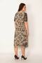 Women's Plus Size Colorful Sleeves Lace Lined Chiffon Dress 65n32013 - 4
