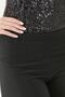 30028 Black Elastic Waist Wide Leg Knitted Trousers - 4