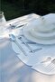Imported Linen Fabric Leaf Pattern Embroidered 16 Piece Placemat Set for 4 People - 6