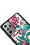 Samsung Note 20 Glossy Phone Case with Fuchsia Floral Design - 3