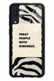 حافظة هاتف لامعة بتصميم Zebra Motto متوافقة مع هاتف Samsung A50