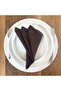 American Service, 6-Piece Special Stitched Fabric Napkin Brown - 2