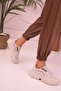 Beige-Brown Women's Sneaker 15765 - 3