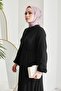 Pleated Limelda Chiffon Hijab Dress - Black - 2