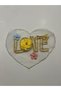 17x20 Cm Pearl and Rose Applique on Tulle with Lettering - 2