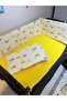 10 Piece Baby Sleeping Set for 70X110 Park Cribs - Yellow Crescent Star Pattern (Excluding the Crible) - 7