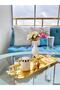 Luxury Stainless Steel Butterfly Gold Baton Serving, Tea, Coffee, Treat and Presentation Tray