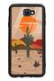 Glossy Phone Case for Samsung J7 Prime Retro Cactus Sun Design