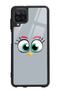 Glossy Phone Case for Samsung A12 Gray Design