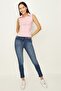 Women's Pink Polo Neck Sleeveless Knitted Body - 3