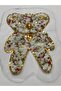 21x15 Teddy Bear Embossed Tulle Applique Patch Emblem