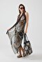 Ays Home Fashion Leopard Pattern Black Beach Dress - 2