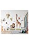 Safari Wall Sticker Set Giraffe Lion - 2