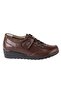 Women's Brown Leather Lining Heel Cushioned System Shoes - 2