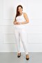 Women's Dumbbell Fabric Large Size Trousers White
