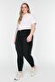 Siyah Yüksek Bel Esnek Büyük Beden Skinny Jeans TBBSS22JE0070 - 3