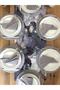 American Serve, Gray Marble 6 Plates, 6 Napkins And Runner - 3