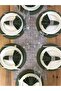 American Service, Wicker 6 Plates, 6 Napkins, 6 Napkin Rings and Runner Tk4 - 3