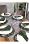 American Serve, Wicker 6 Plates, 6 Napkins and Runner - 2