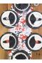 American Service, Red Coral 6 Plates, 6 Napkins, 6 Napkin Rings and Runner Tk5 - 4