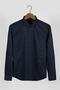 Men's Italian Collar Extra Slim Navy Blue Premium Classic Shirt