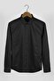 Men's Italian Collar Extra Slim Black Premium Classic Shirt